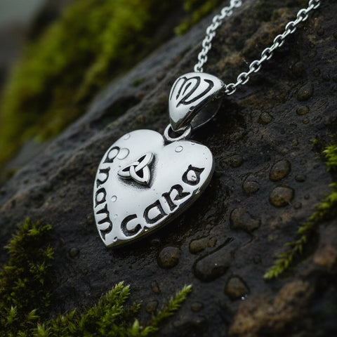 Load image into Gallery viewer, Irish Love Necklace, Gaelic Jewelry, Anam Cara Pendant, Soul Mate Pendant, Girlfriend Gift, Wife Gift, Anniversary Gift, Silver Ireland Gift