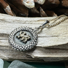 Load image into Gallery viewer, Welsh Dragon Necklace, Wales Necklace, Celtic Dragon, Celtic Jewelry, Silver Dragon, Pagan Jewelry, Wiccan Jewelry, Fantasy Jewelty