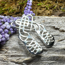Load image into Gallery viewer, Irish Dance Shoes Necklace, Ghillies Necklace, Celtic Jewelry, Irish Dancer Gift, Girl's Ireland Pendant, Irish Soft Shoe, Dance Jewelry