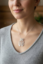 Load image into Gallery viewer, Irish Dance Shoes Necklace, Ghillies Necklace, Celtic Jewelry, Irish Dancer Gift, Girl's Ireland Pendant, Irish Soft Shoe, Dance Jewelry