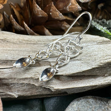 Load image into Gallery viewer, Love Spoon Earrings, Celtic Jewelry, Wales Jewelry, Welsh Earrings, Bridal Jewelry, Anniversary Gift, Heart Jewelry, Silver Spoon Wife Gift