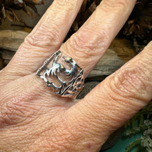 Load image into Gallery viewer, Celtic Phoenix Ring, Celtic Ring, Norse Ring, Silver Boho Ring, Irish Ring, Irish Dance Gift, Anniversary Gift, Ireland Ring, Wiccan Ring
