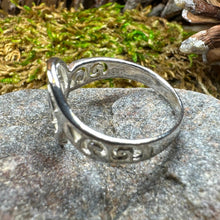 Load image into Gallery viewer, Celtic Knot Ring, Spiral Ring, Labyrinth Statement Ring, Irish Ring, Ladies Pagan Ring, Anniversary Gift, Scottish Ring, Wiccan Ring