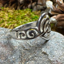 Load image into Gallery viewer, Celtic Knot Ring, Spiral Ring, Labyrinth Statement Ring, Irish Ring, Ladies Pagan Ring, Anniversary Gift, Scottish Ring, Wiccan Ring