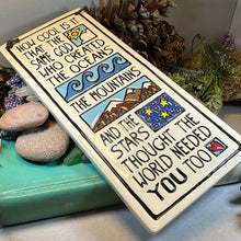 Load image into Gallery viewer, Birthday Wall Art, Encouragement Gift, Ceramic Wall Plaque, New Baby Gift, Graduation Gift, Baby Nursery Decor, Teenager Gift, Sobriety Gift