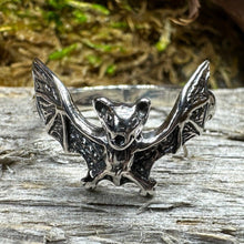 Load image into Gallery viewer, Gothic Bat Ring, Vampire Bat, Realistic Bat Jewelry, Pagan Ring, Halloween Gift, Witch Jewelry, Animal Jewelry, Unique Ring, EA Poe Gift
