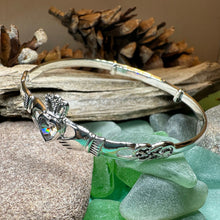 Load image into Gallery viewer, Claddagh Bracelet, Celtic Jewelry, Irish Jewelry, Ireland Gift, Bride Jewelry, Bangle Bracelet, Girlfriend Gift, Wife Gift, Anniversary Gift
