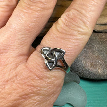 Load image into Gallery viewer, Trinity Knot Ring, Celtic Jewelry, Irish Jewelry, Celtic Knot Jewelry, Irish Ring, Irish Dance Gift, Anniversary Gift, Pagan Jewelry, Wiccan