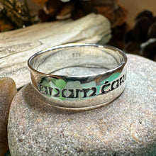Load image into Gallery viewer, Celtic Ring, Irish Gaelic Ring, Soulmate Ring, Ireland Ring, Irish Ring, Promise Ring, Anniversary Gift, Silver Wedding Band, Mo Anam Cara