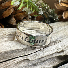 Load image into Gallery viewer, Celtic Ring, Irish Gaelic Ring, Soulmate Ring, Ireland Ring, Irish Ring, Promise Ring, Anniversary Gift, Silver Wedding Band, Mo Anam Cara
