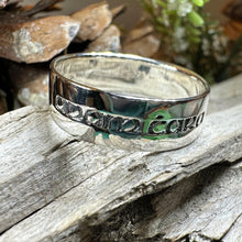 Load image into Gallery viewer, Celtic Ring, Irish Gaelic Ring, Soulmate Ring, Ireland Ring, Irish Ring, Promise Ring, Anniversary Gift, Silver Wedding Band, Mo Anam Cara