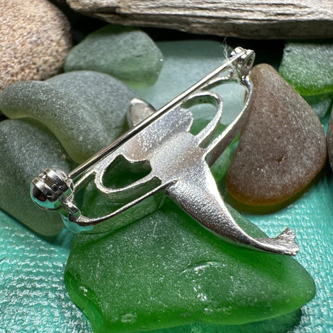 Load image into Gallery viewer, Salmon of Knowledge Brooch, Celtic Jewelry, Irish Pin, Gift for Fishing Lover, Anniversary Gift, Nature Jewelry, Realistic Fish Pin, Artisan