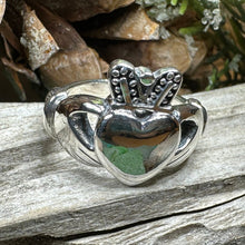 Load image into Gallery viewer, Celtic Ring, Irish Wedding Ring, Irish Claddagh Ring, Large Irish Ring, Promise Ring, Anniversary Gift, Silver Wedding Band, Ireland Gift