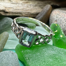 Load image into Gallery viewer, Celtic Knot Ring, Celtic Jewelry, Irish Ring, Celtic Promise Ring, Irish Jewelry, Anniversary Gift, Scottish Ring, Garnet Ring, Wife Gift