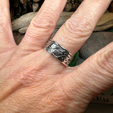 Load image into Gallery viewer, Celtic Raven Ring, Celtic Ring, Scottish Promise Ring, Spiral Ring, Irish Ring, Wedding Band, Anniversary Gift, Ireland Ring, Wiccan Ring