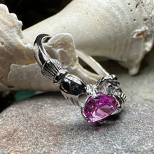 Load image into Gallery viewer, Claddagh Ring, Celtic Ring, Promise Ring, Irish Jewelry, Bride Gift, Ireland Gift, Heart Ring, Anniversary Gift, Girlfriend Gift, Wife Gift