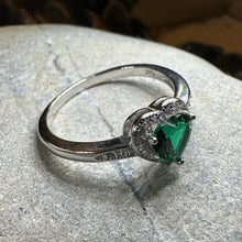 Load image into Gallery viewer, Emerald Heart Ring, Celtic Jewelry, Engagement Ring, Bridal Jewelry, Ireland Ring, Promise Ring, Anniversary Gift, Girlfriend Gift, Wife
