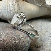 Load image into Gallery viewer, Moonstone Ring, Celtic Heart Ring, Boho Statement Ring, Promise Ring, Anniversary Gift, Celtic Knot Ring, Irish Ring, Mom Gift, Wife Gift
