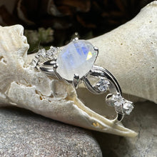 Load image into Gallery viewer, Moonstone Ring, Promise Ring, Engagement Ring, Commitment Ring, Anniversary Gift, Boho Statement Ring, Cocktail Ring, Wife Gift, Mom Gift