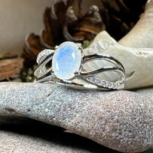Load image into Gallery viewer, Moonstone Ring, Promise Ring, Engagement Ring, Commitment Ring, Anniversary Gift, Boho Statement Ring, Cocktail Ring, Wife Gift, Mom Gift