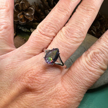 Load image into Gallery viewer, Mystic Topaz Engagement Ring, Celtic Ring, Statement Ring, Topaz Ring, Solitaire Ring, Anniversary Gift, Cocktail Ring, Wife Promise Ring