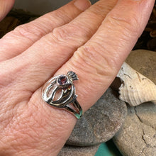 Load image into Gallery viewer, Thistle Ring, Celtic Ring, Scotland Ring, Amethyst Ring, Scottish Ring, Outlander Jewelry, Nature Ring, Thistle Jewelry, Mom Gift, Wife Gift