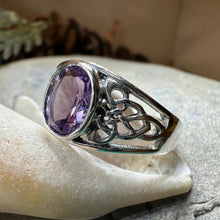 Load image into Gallery viewer, Celtic Knot Ring, Celtic Jewelry, Irish Ring, Celtic Promise Ring, Irish Jewelry, Anniversary Gift, Scottish Ring, Peridot Ring, Wife Gift