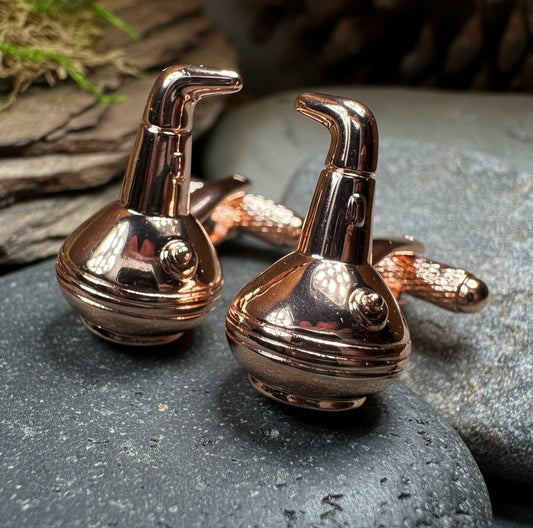 Whiskey Copper Still Cufflinks — view 2