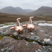 Load image into Gallery viewer, Whiskey Still Cuff Links, Scotland Jewelry, Men's Celtic Jewelry, Whisky Lover Gift, Groom Gift, Boyfriend Gift, Scottish Husband Gift, Dad