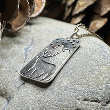 Load image into Gallery viewer, Stag Necklace, Scotland Jewelry, Scottish Stag, Hunter Gift, Nature Jewelry, Pagan Jewelry, Hunting, Wildlife, Deer Hunter, Wiccan Jewelry