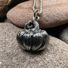 Load image into Gallery viewer, Realistic Pumpkin Necklace, Petite Pendant, Autumn Jewelry, Irish Jewelry, Scotland Jewelry, Tiny Pumpkin Jewelry, Forest Gift, Minimalist