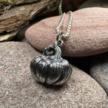 Load image into Gallery viewer, Realistic Pumpkin Necklace, Petite Pendant, Autumn Jewelry, Irish Jewelry, Scotland Jewelry, Tiny Pumpkin Jewelry, Forest Gift, Minimalist