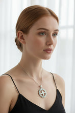 Load image into Gallery viewer, Saint Brigid's Cross, Celtic Cross Necklace, Irish Pendant, Anniversary Gift, Religious Jewelry, Silver Wiccan Jewelry, St. Bridget's Cross