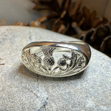 Load image into Gallery viewer, Thistle Ring, Celtic Jewelry, Scotland Jewelry, Flower Jewelry, Scottish Jewelry, Nature Ring, Silver Thistle Jewelry, Mom Gift, Wife Gift