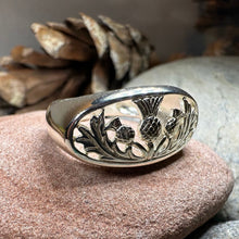 Load image into Gallery viewer, Thistle Ring, Celtic Jewelry, Scotland Jewelry, Flower Jewelry, Scottish Jewelry, Nature Ring, Silver Thistle Jewelry, Mom Gift, Wife Gift