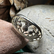 Load image into Gallery viewer, Thistle Ring, Celtic Jewelry, Scotland Jewelry, Flower Jewelry, Scottish Jewelry, Nature Ring, Silver Thistle Jewelry, Mom Gift, Wife Gift