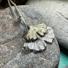 Load image into Gallery viewer, Gingko Necklace, Leaf Pendant, Tree Jewelry, Nature Lover Gift, Japanese Jewelry, Anniversary Gift, Nature Jewelry, Recovery Gift, Mom Gift