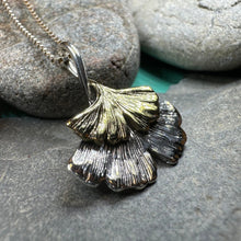 Load image into Gallery viewer, Gingko Necklace, Leaf Pendant, Tree Jewelry, Nature Lover Gift, Japanese Jewelry, Anniversary Gift, Nature Jewelry, Recovery Gift, Mom Gift