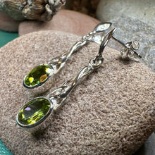 Load image into Gallery viewer, Celtic Knot Earrings, Silver Post Earrings, Irish Jewelry, Scottish Drop Earrings, Silver Ireland Gift, Scotland Gift, Birthstone Earrings