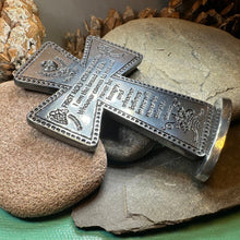 Load image into Gallery viewer, First Communion Standing Cross, Christian Gift, Pewter Celtic Cross, Communion Gift, Child's Cross Gift, Religious Prayer