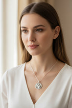 Load image into Gallery viewer, Rabbit Necklace, Nature Jewelry, Full Moon Pendant, Hare Necklace, Bunny, Animal Jewelry, New Beginnings, Inspirational Gift, Wiccan Jewelry