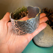 Load image into Gallery viewer, Celtic Knot Bracelet, Celtic Jewelry, Irish Cuff Bracelet, Bangle Bracelet, Scotland Jewelry, Wiccan Jewelry, Wife Gift, Girlfriend Gift