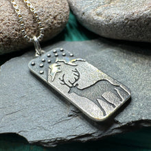 Load image into Gallery viewer, Stag Necklace, Scotland Jewelry, Scottish Stag, Hunter Gift, Nature Jewelry, Pagan Jewelry, Hunting, Wildlife, Deer Hunter, Wiccan Jewelry