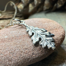 Load image into Gallery viewer, Oak Leaf Necklace, Petite Pendant, Acorn Jewelry, Irish Jewelry, Scotland Jewelry, Leaf Jewelry, Forest Gift, Graduation Gift, Minimalist
