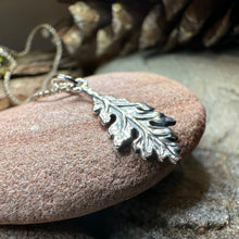 Load image into Gallery viewer, Oak Leaf Necklace, Petite Pendant, Acorn Jewelry, Irish Jewelry, Scotland Jewelry, Leaf Jewelry, Forest Gift, Graduation Gift, Minimalist