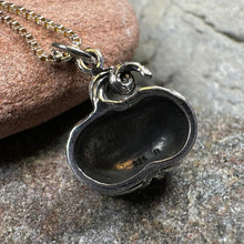 Load image into Gallery viewer, Realistic Pumpkin Necklace, Petite Pendant, Autumn Jewelry, Irish Jewelry, Scotland Jewelry, Tiny Pumpkin Jewelry, Forest Gift, Minimalist