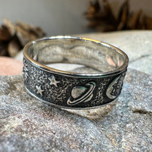 Load image into Gallery viewer, Crescent Moon Ring, Astronomy Ring, Celestial Ring, Outer Space Jewelry, Sun Ring, Science Lover Gift, Wiccan Jewelry, Boho Ring, Mom Gift