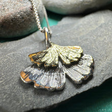Load image into Gallery viewer, Gingko Necklace, Leaf Pendant, Tree Jewelry, Nature Lover Gift, Japanese Jewelry, Anniversary Gift, Nature Jewelry, Recovery Gift, Mom Gift