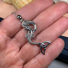 Load image into Gallery viewer, Celtic Trinity Knot Mermaid Necklace