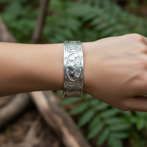 Load image into Gallery viewer, Galway Claddagh Cuff Bracelet for Women